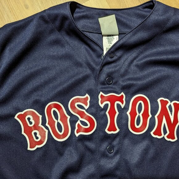 Majestic Boston Red Sox Blue Alternate Jersey Men's Large - Picture 2 of 4